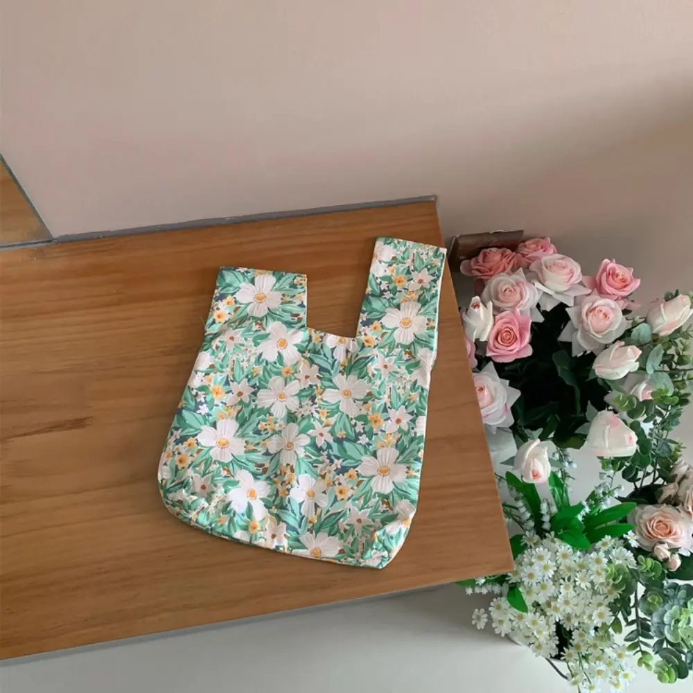 Sac à main de grande capacité à imprimé floral pour maman, sac à main en émail de style japonais, sac à main de style coréen, nœud de fleur