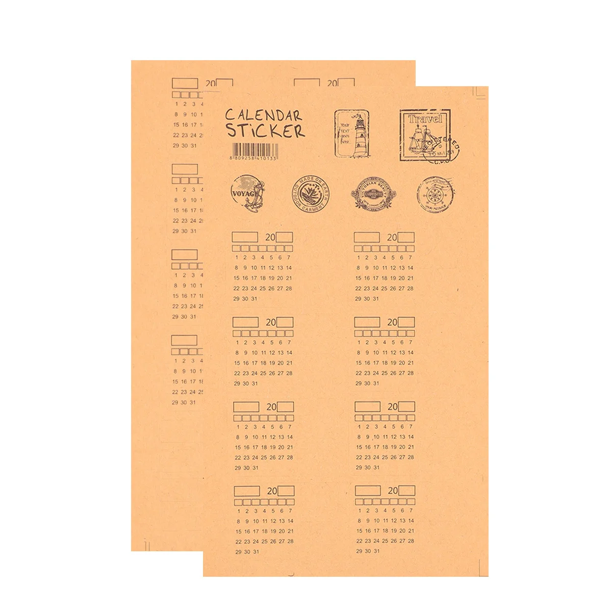 

30Pcs Calendar Sticker Monthly Index Divider Tabs Manuscript Design for Notebook Diary Planner Schedule Label Calendar Sticker