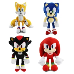 Sonic Peluche Toy 30CM Amy Rose Knuckles Tails Plush Cute Soft Stuffed Plush Doll Presente de aniversário para crianças