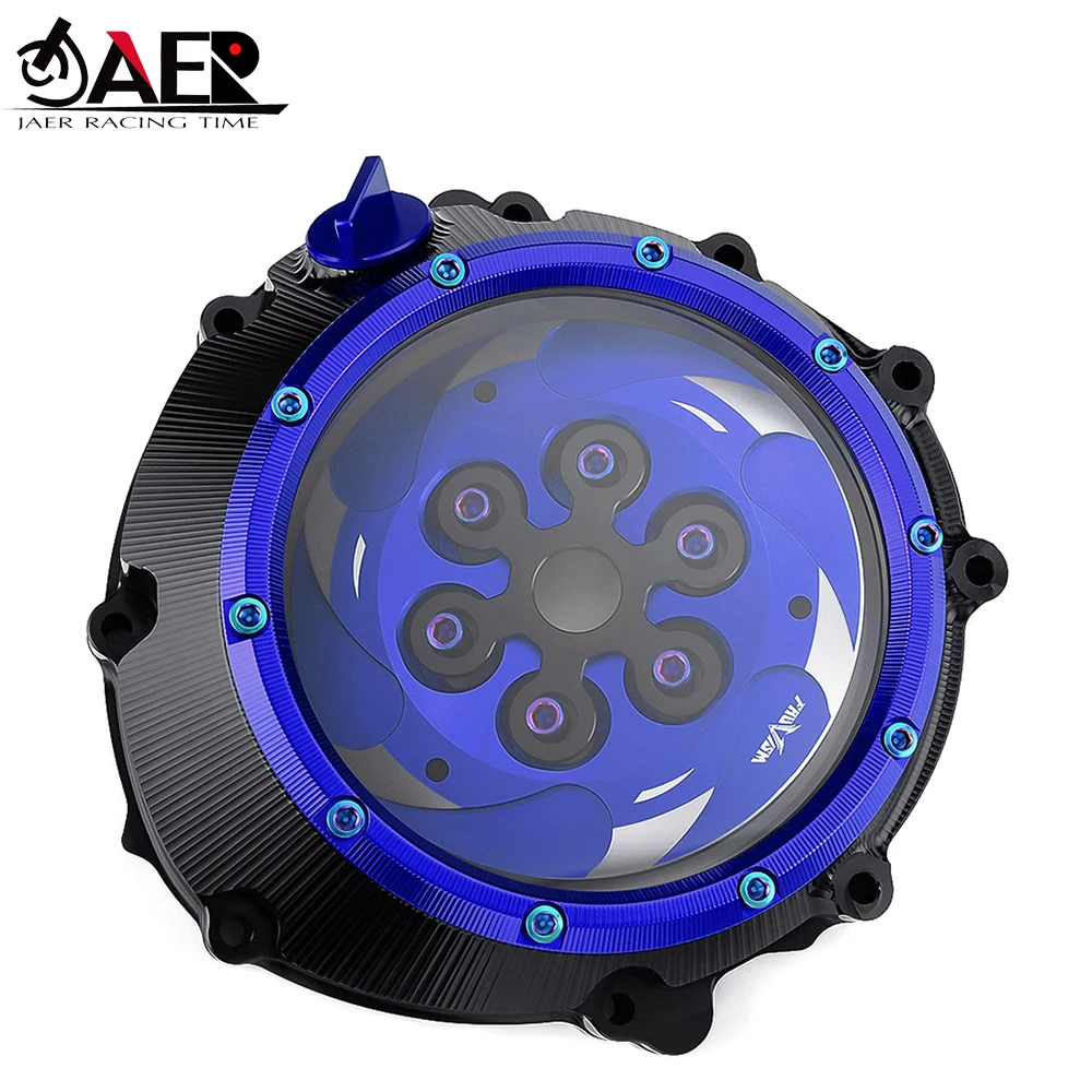 CNC Clear Clutch Cover & Spring Retainer R for BMW S1000RR S1000R S1000XR HP4 S1000 S 1000 RR R  XR Solid Billet Accessories