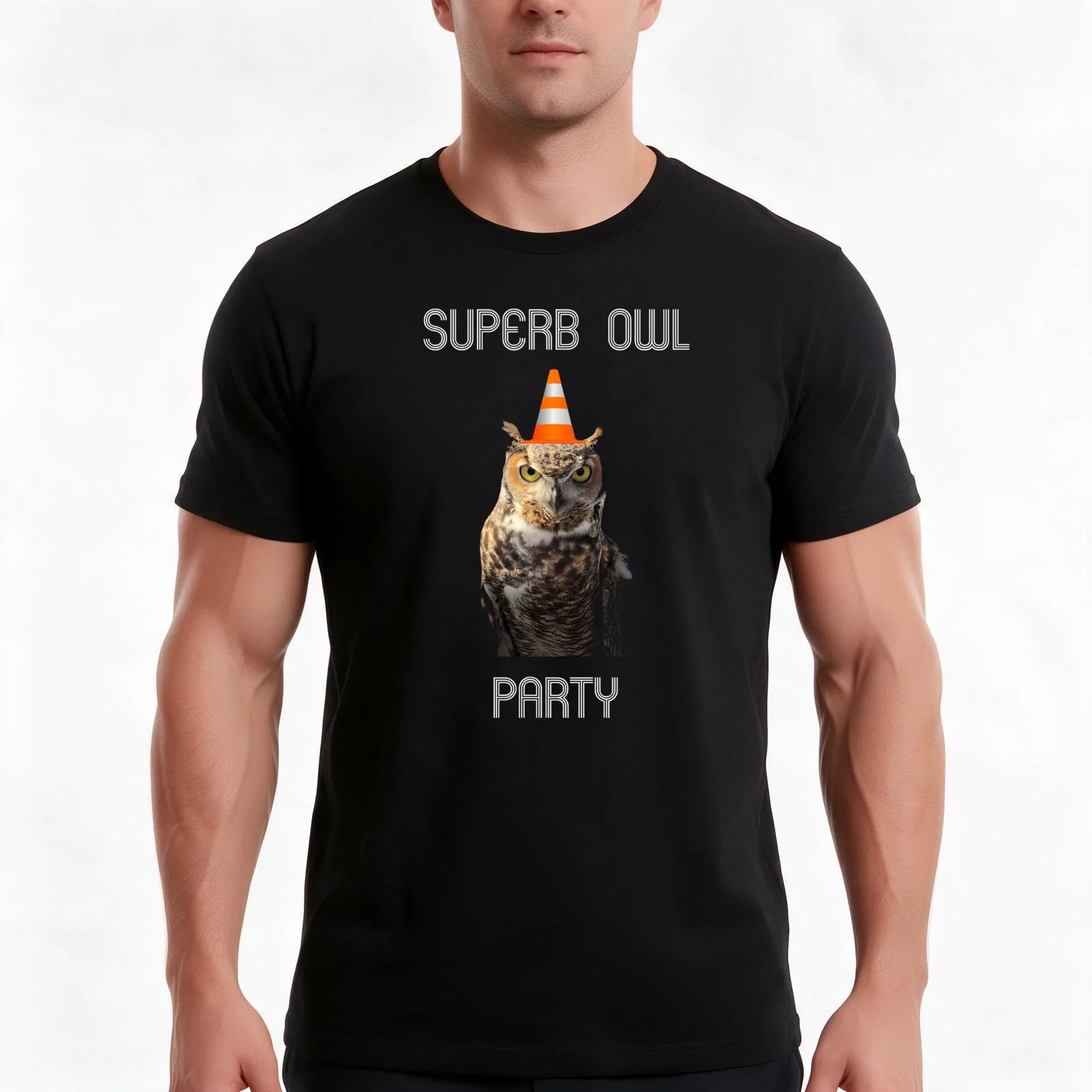 Superb Owl Party WWDITS T-Shirt, Summer Casual Cotton Tee, Oversized Streetwear Tops, Vintage Graphic Print, Unisex Men Women