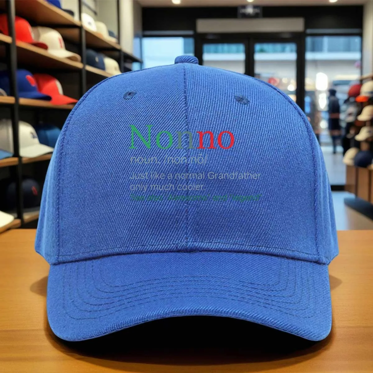 Nonno Just Like a Normal Grandfather Only Much Cooler Baseball Cap, Letter Print Hat, Casual Adjustable Cap