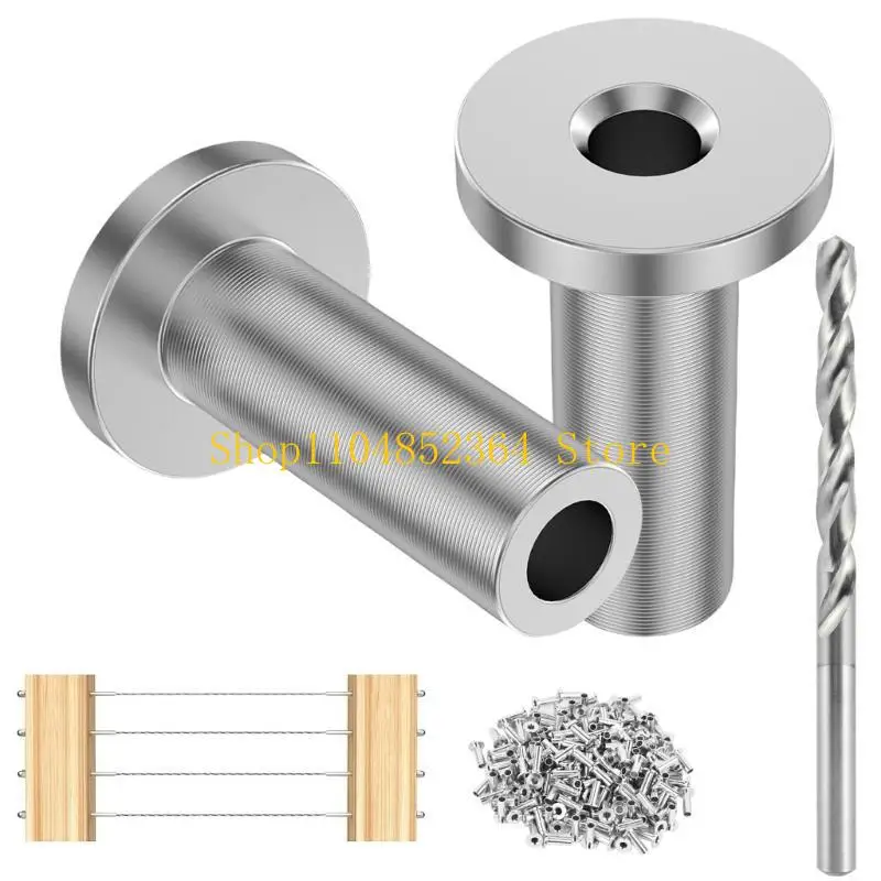 652F 100 set Cable Railing Protective Sleeves Steel Sleeves for Enhances Durability