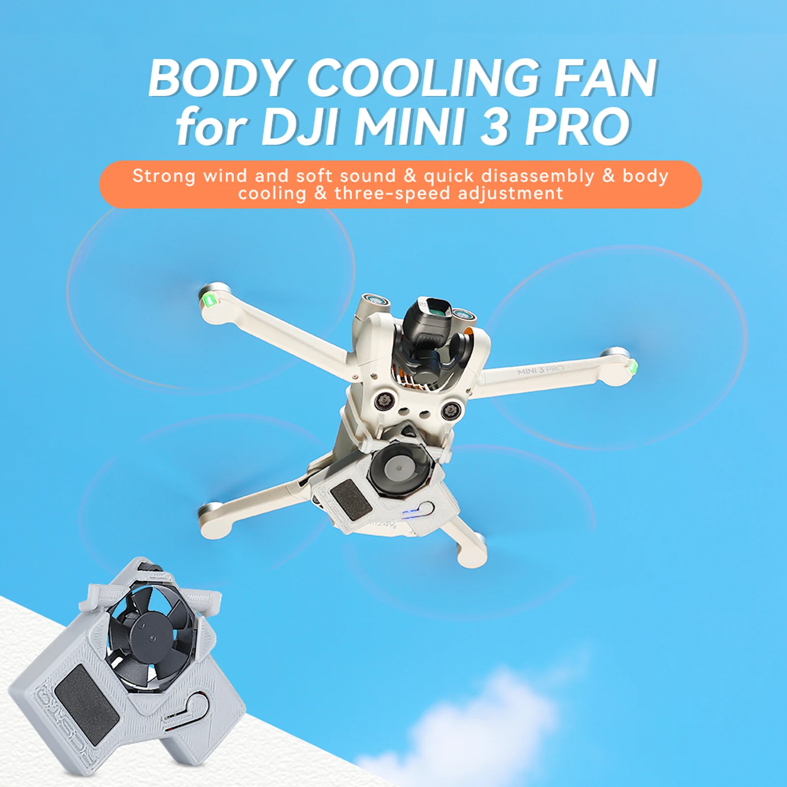 

Вентилятор охлаждения подходит для DJI Mini 3Pro, радиатор кузова, аксессуары для дрона