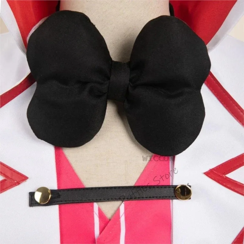 2025 New Anime Hazbin Lucifer Hotel Morningstar King Costume Wig Hat White Suit Cosplay Clothes Halloween Party Devil Su