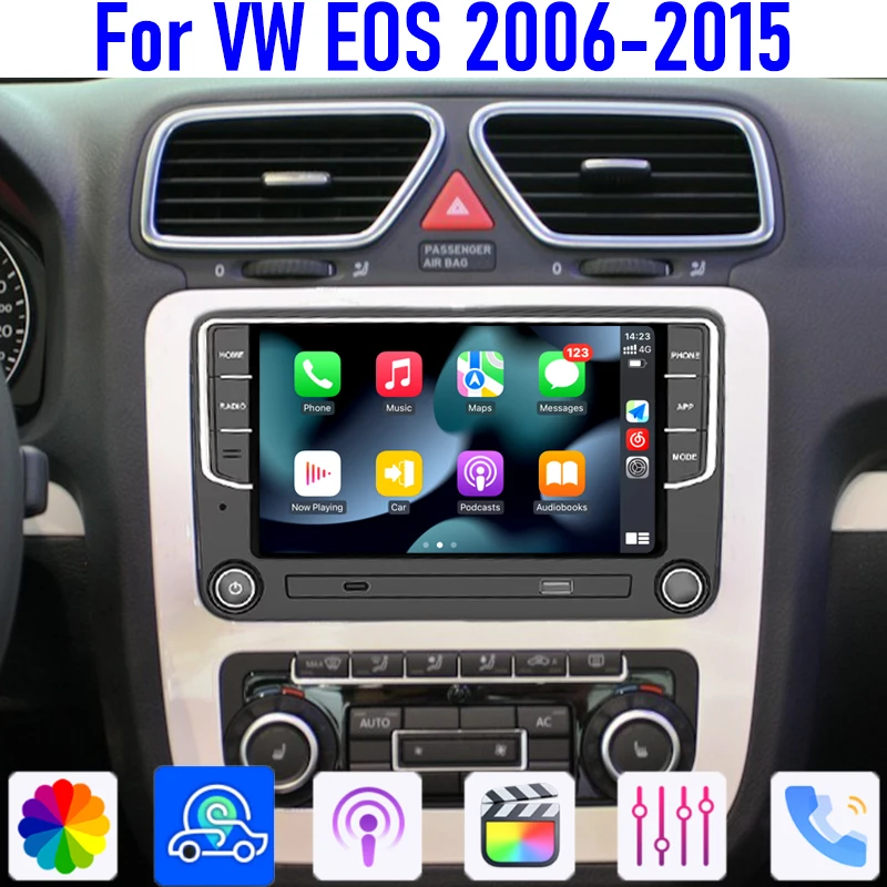 

Wireless Apple Carplay 7" For VW EOS 2006-2015 Android 13 Auto Head Unit GPS Car Stereo Radio Intelligent System 4-64GB WIFI