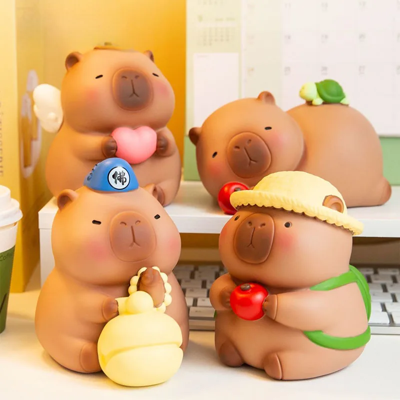 

Cute Capybara Piggy Bank Withdrawal & Deposit Design Cartoon Animal Money Box Home Office Decorative Saving Pot Gift Kawaii Cozy