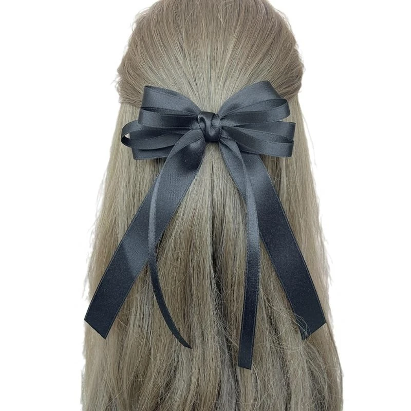 

Long Ribbon Duckbills Bowknot Hair Clip Ponytail Lovely Kids Hairpin Hair Clip 15UB