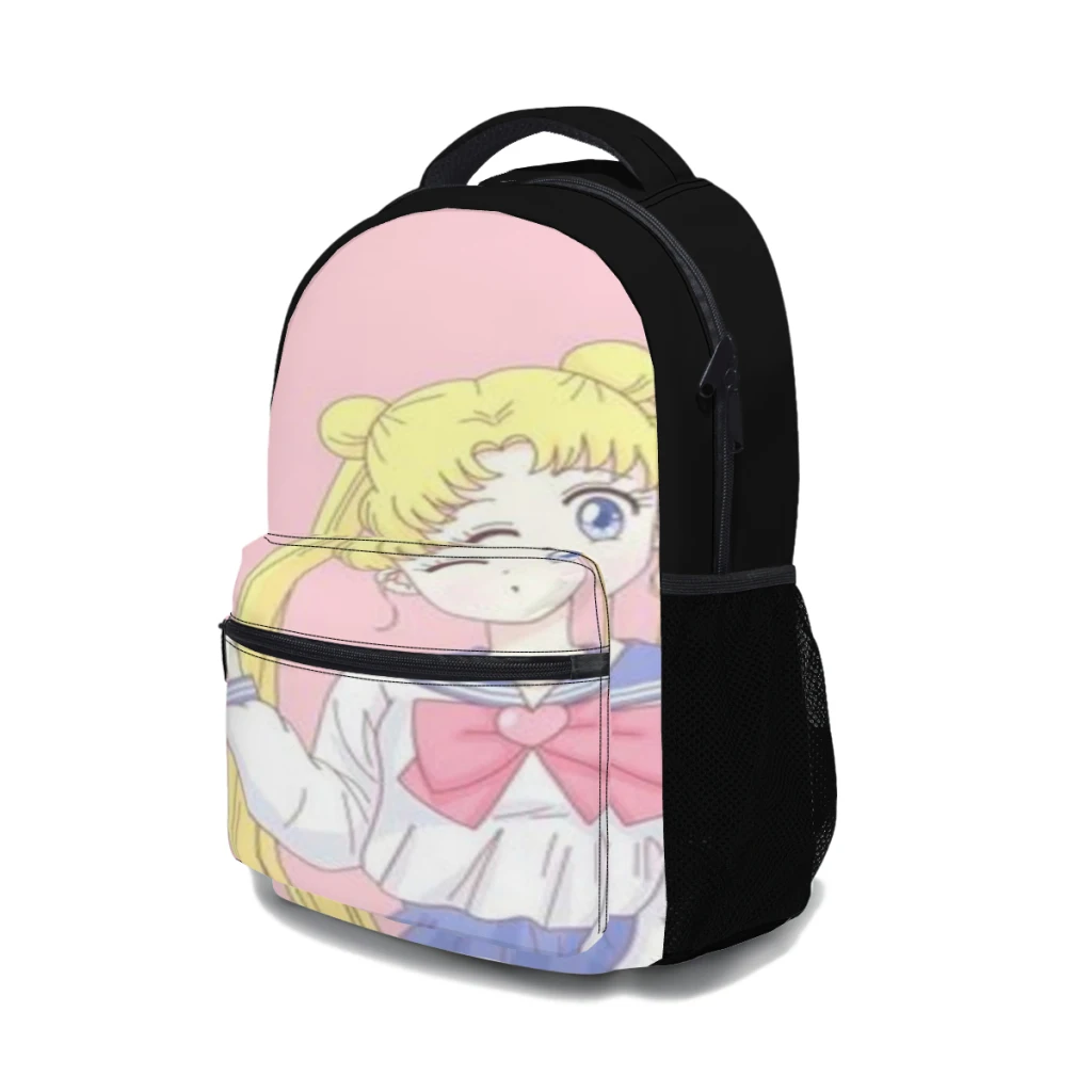 SAILOR-MOON-mochilas impermeables de alta capacidad para niñas, mochilas escolares para ordenador portátil, 17 pulgadas ﻿