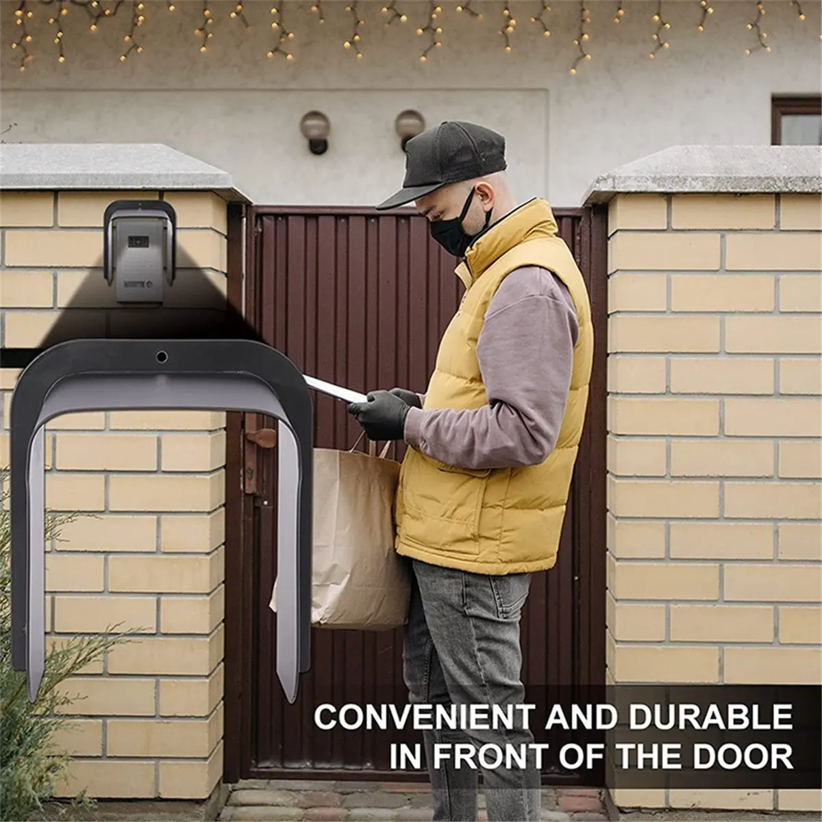 

(A32M) Doorbell Rain Cover Doorbell Sun Protection Box Socket Rain Cover Visual Access Control Machine Wind Shield