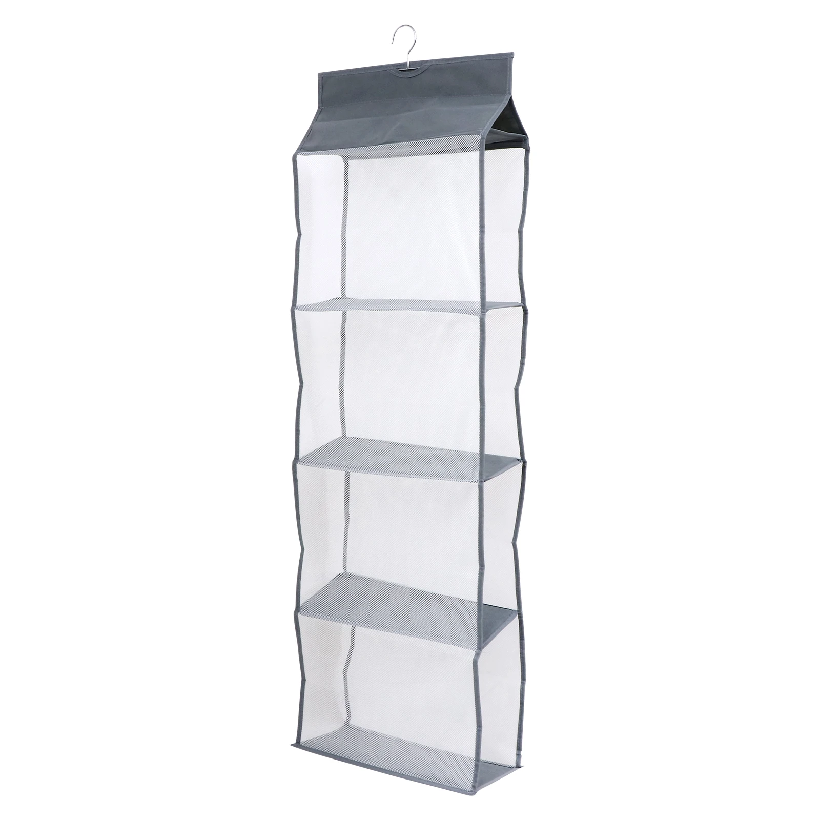 

Hanging Closet Organizer Multi-Tier Storage Pouch Reusable Space-Saving Foldable Design Heavy-Duty Material for Household