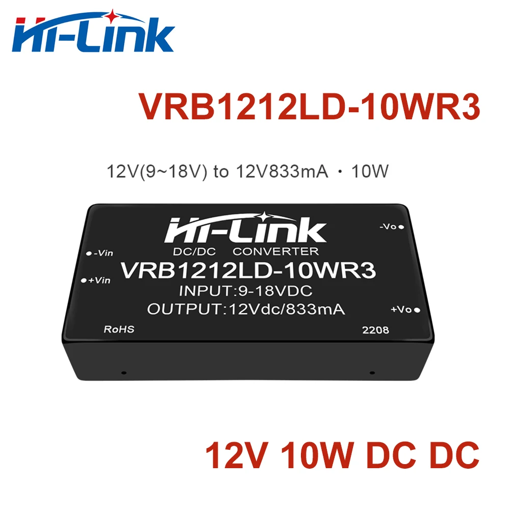 Isolated 1500V VRB1212LD-10WR3 10W 12V Single Output DC-DC Power Supply Module HLK-10D1212B