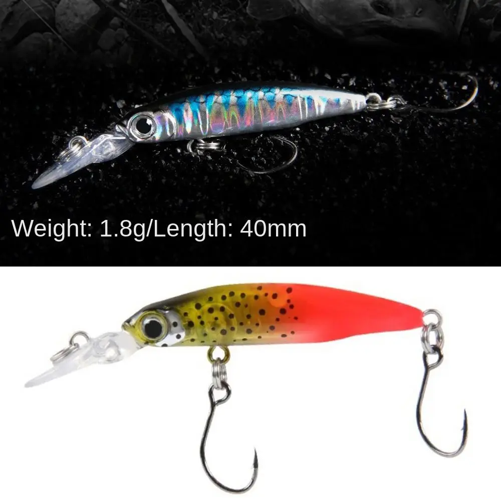 

2024 1.8g 40mm Slowly Sinking Fishing Lure Wobbler Bass 3D Eyes Fishing Bait VIB Minnow Minnow Lure Fishing Tackle