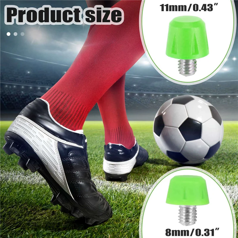 L71A 48 Buah Kancing Sepatu Sepak Bola Sekrup Ulir Anti Selip M6 Paku Pengganti Profesional SG Ke AG untuk Adidas Green