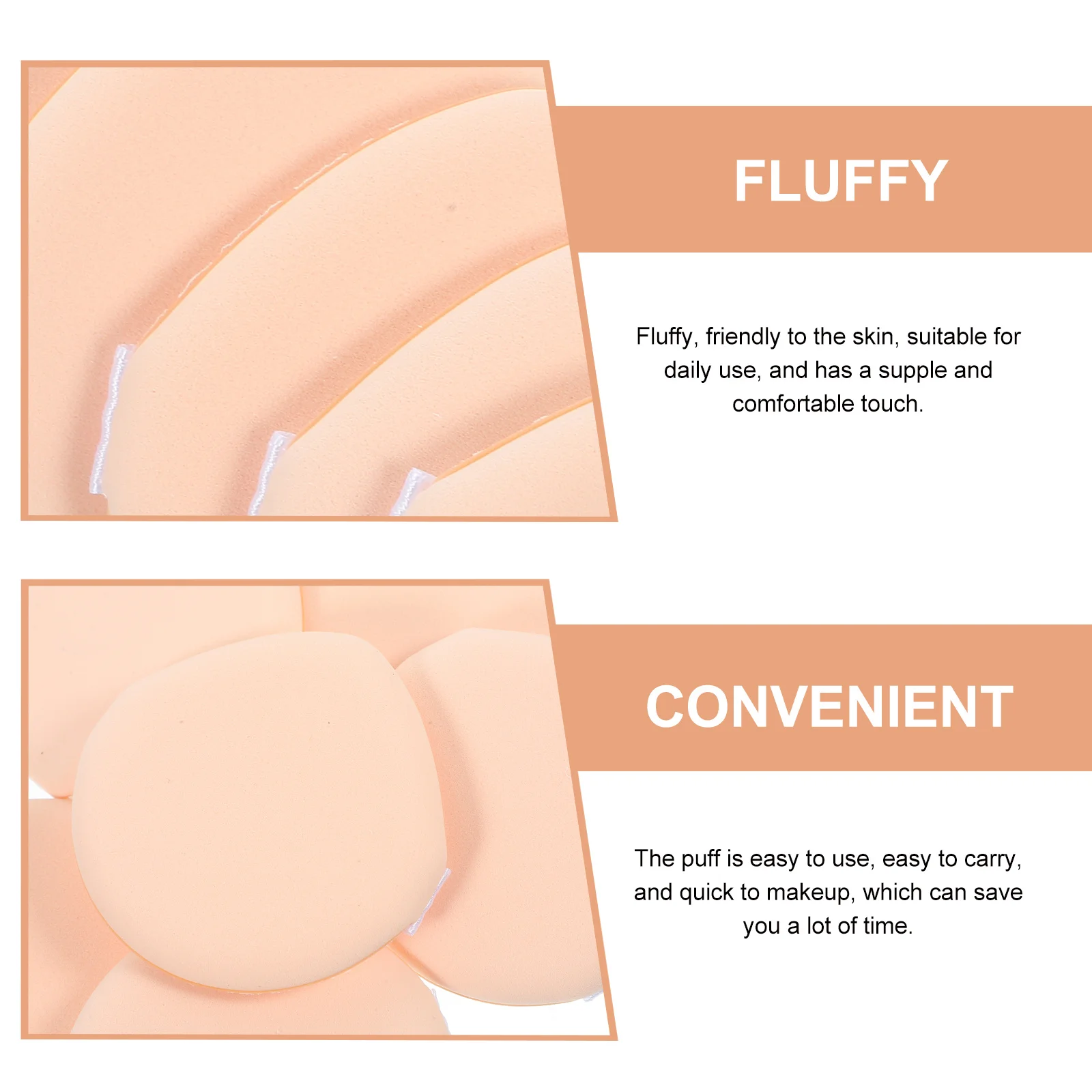 

7pcs Dry Wet Dual Use Powder Makeup Sponges For Foundation Cream Blending Soft Skin-Friendly Applicators Facial