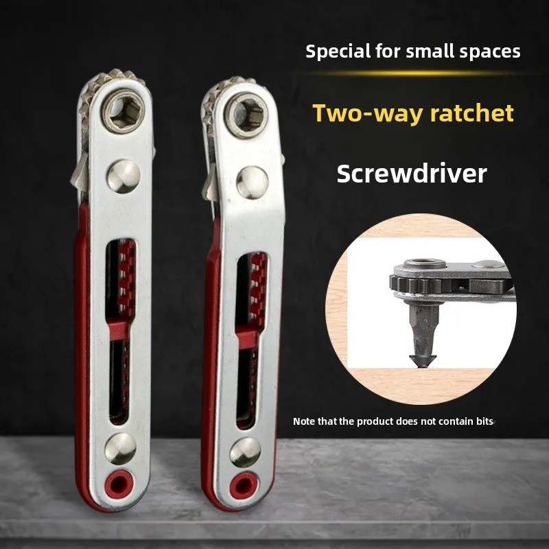 

Mini Quick Ratchet Screwdriver Phillips One Hex Driver Bi-Directional Ratchet Flat Head Style Screwdriver