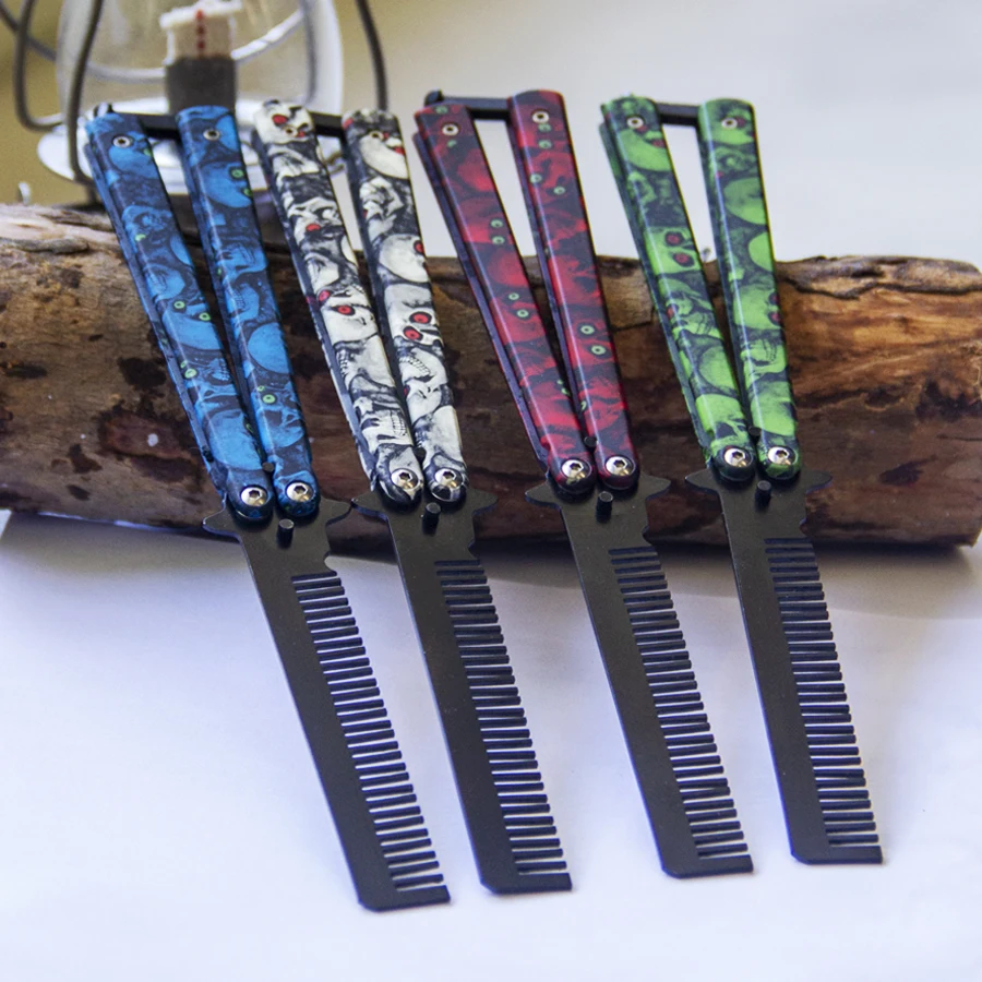 Comb butterfly knife toys, outdoor multi-functional defense tools, gifts to boyfriend husband, CS GO Cosplay sword props