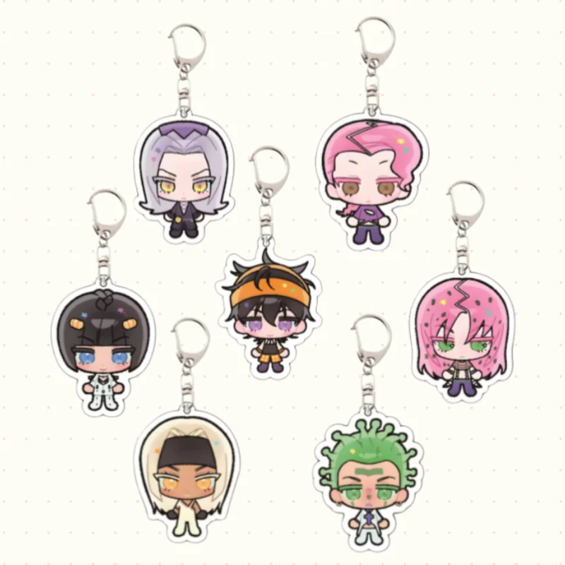 Llavero de acrílico de 5 cm estilo Q, colgante para bolso, de la colección de llaveros de Steel Ball Run Leone Abbacchio, accesorios y regalos para fans del anime
