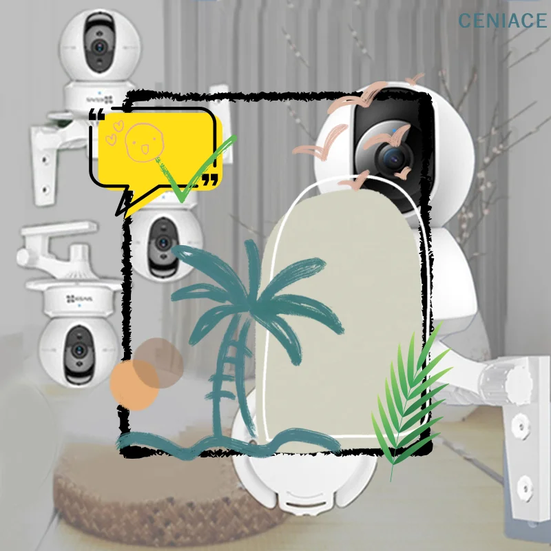 Tapo C200 كاميرا ذكية قاعدة تثبيت على الحائط TL70 ملحقات كيس لولبي سقف معلق رأسا على عقب لـ TP-Link C210 #1