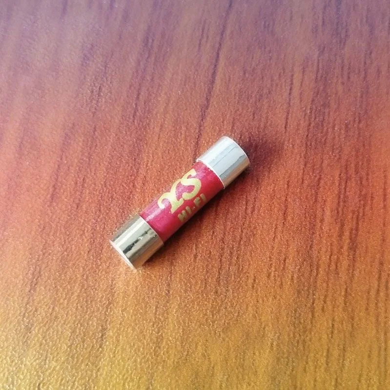 1pcs High-end HIFI Gold Plated Silver Cap Nano Fuse CD Audio Amplifier Tube Amp Decoder Fuse Slow