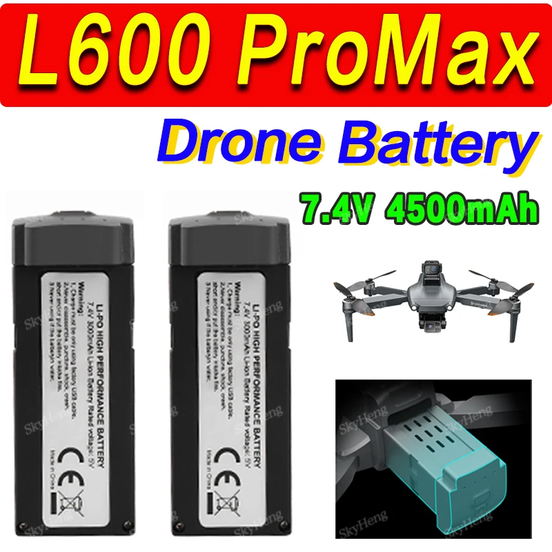 Original LYZRC L600 Pro Max Battery 7.4V 4500mAh 30min Battery Life L600 ProMax Dron Quadcopter Battery Drone Accessories