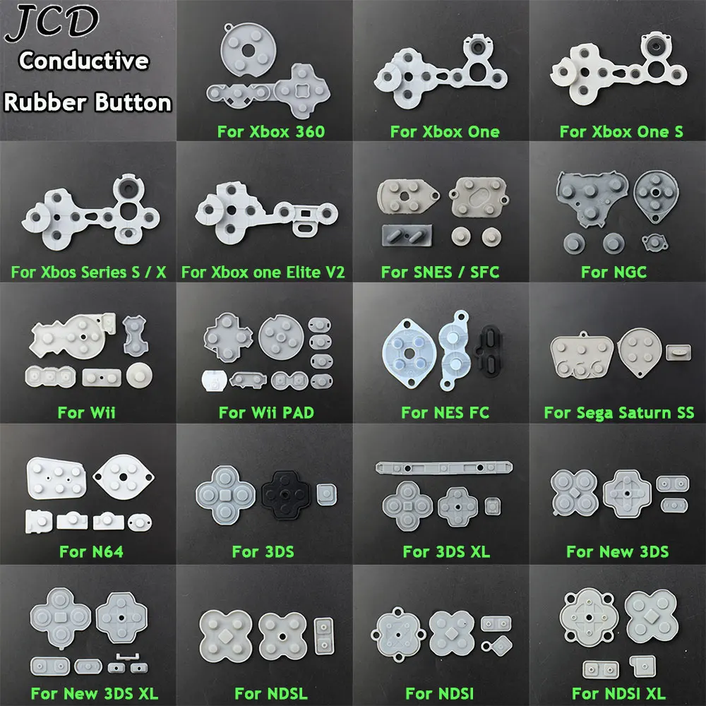 

JCD Replacement Rubber Conductive Button Pad Keypad For Xbox 360 One SNES NGC Wii PAD NES N64 For New 3DS XL LL NDSL NDSi XL LL