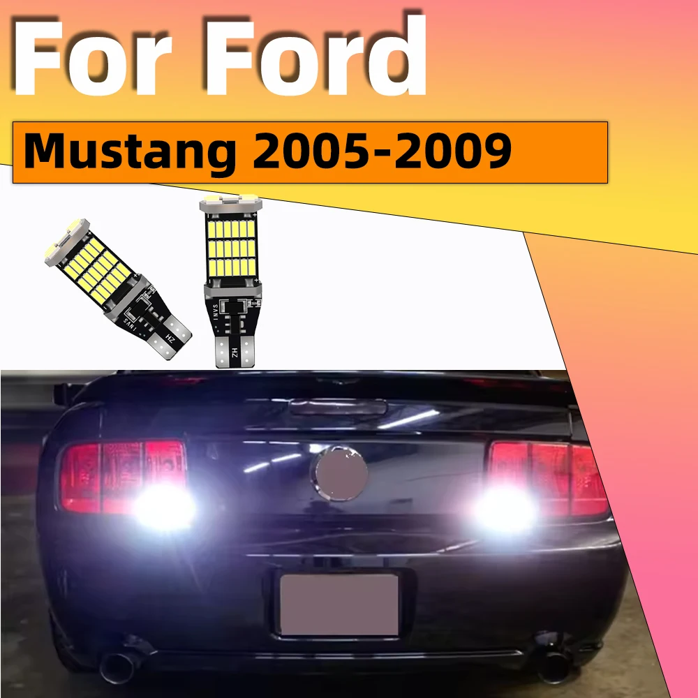 

2Pcs Super Bright Canbus 921 Led Bulbs For Ford Mustang 2005 2006 2007 2008 2009 Backup Lamps Reversing Lights T15 W16W White