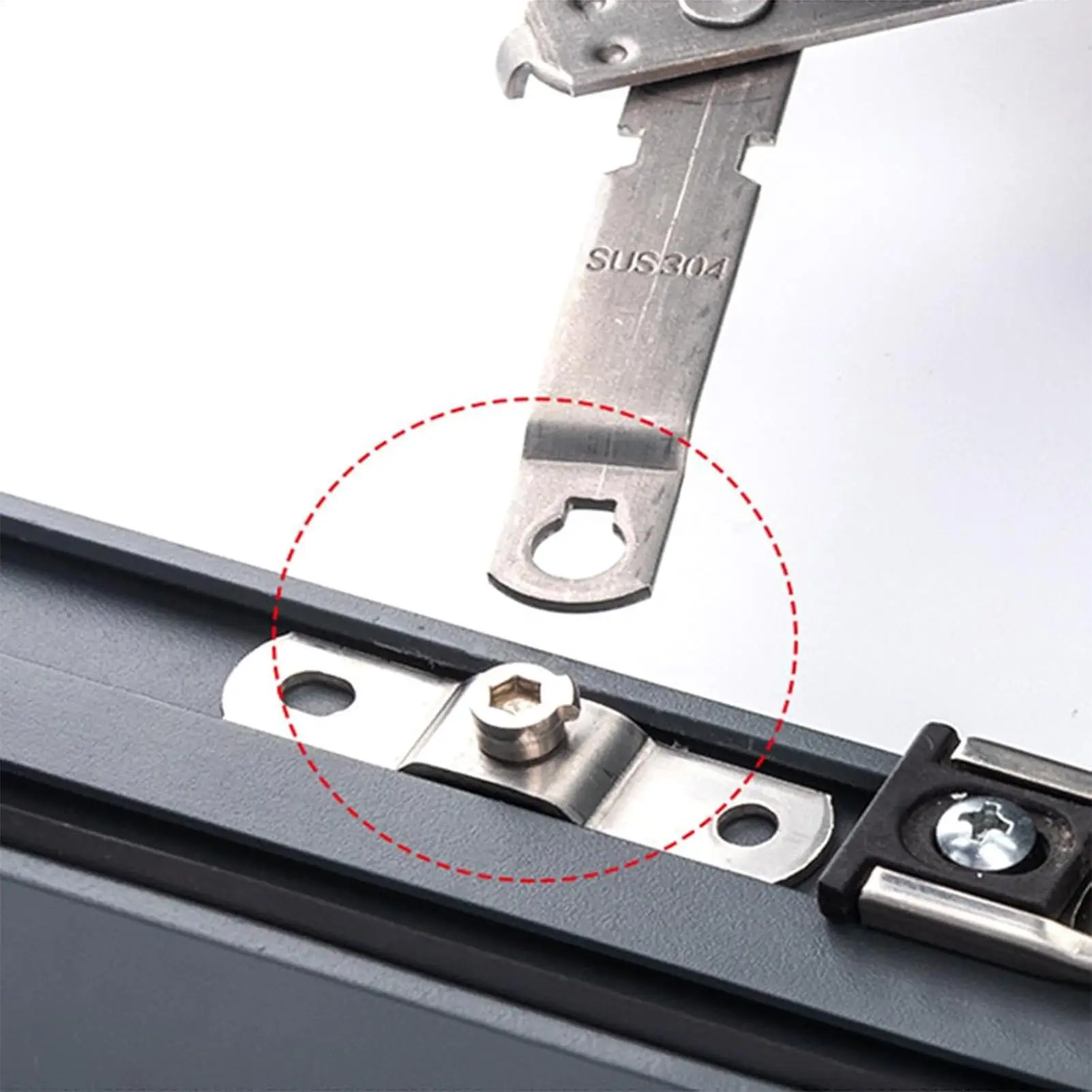 بابية نافذة قفل نافذة أقفال أمان الطفل مقيد الحرس سدادة الفولاذ المقاوم للصدأ الأمن للمنزل RV فناء المنزل #5