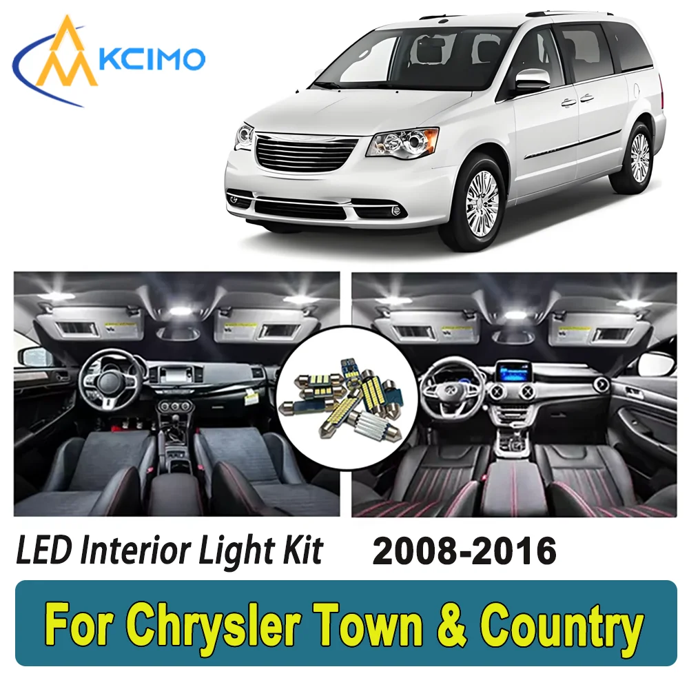 

New Light Bulb For Chrysler Town & Country (2008-2016) Premium Bright LED Interior Dome Map Trunk Light Kit Car Led Lamps Canbus