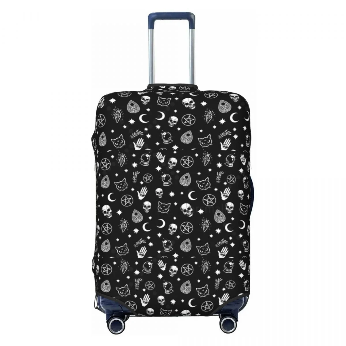 القوطي القوطية الأسود الجمجمة غطاء الأمتعة حقيبة حامي رشاقته مرونة الغبار مغطاة المضادة للخدش واقية 18-32 بوصة