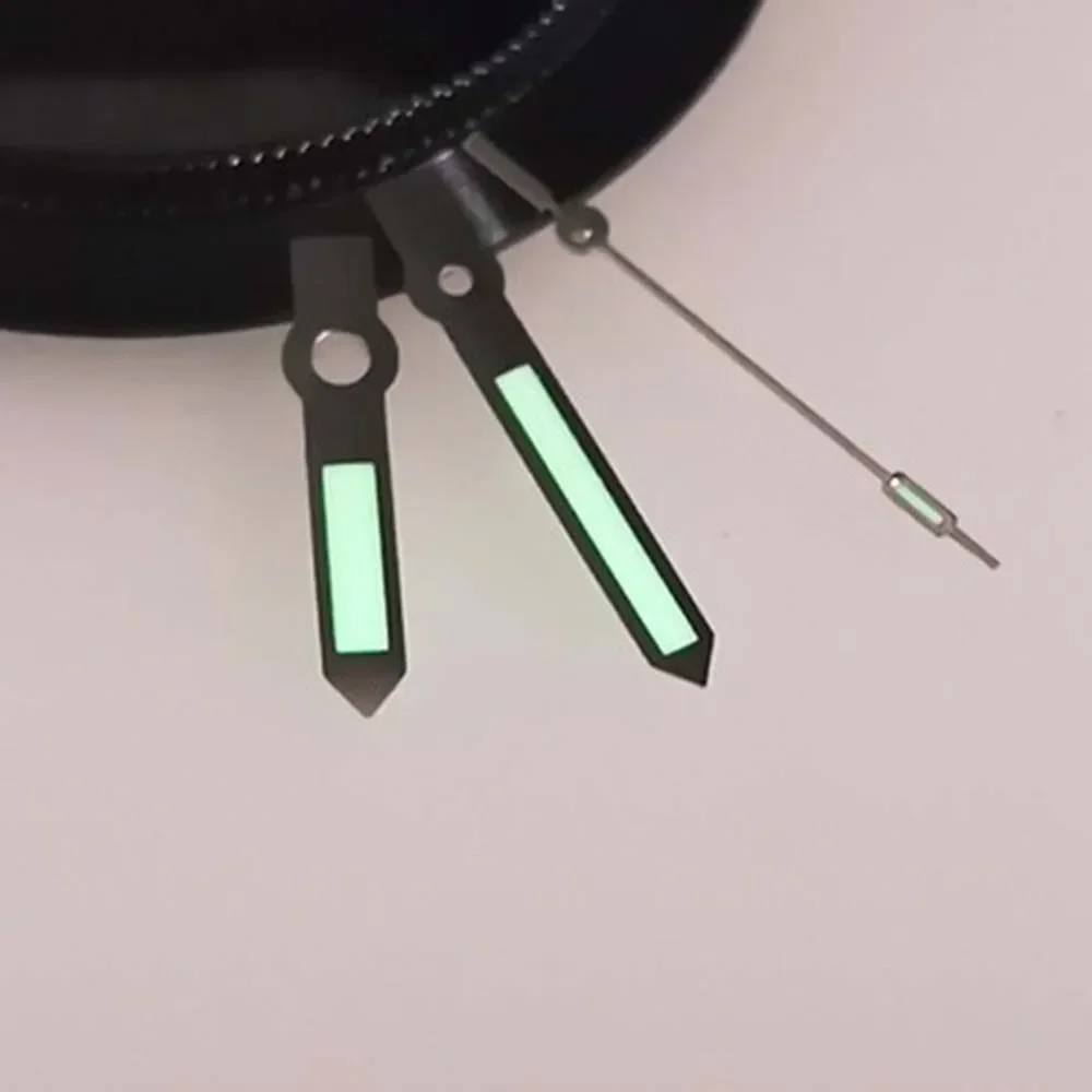 Высококачественные полированные зеленые светящиеся стрелки C3 для часов NH35 NH36, часы из нержавеющей стали цвета розового золота/серебра