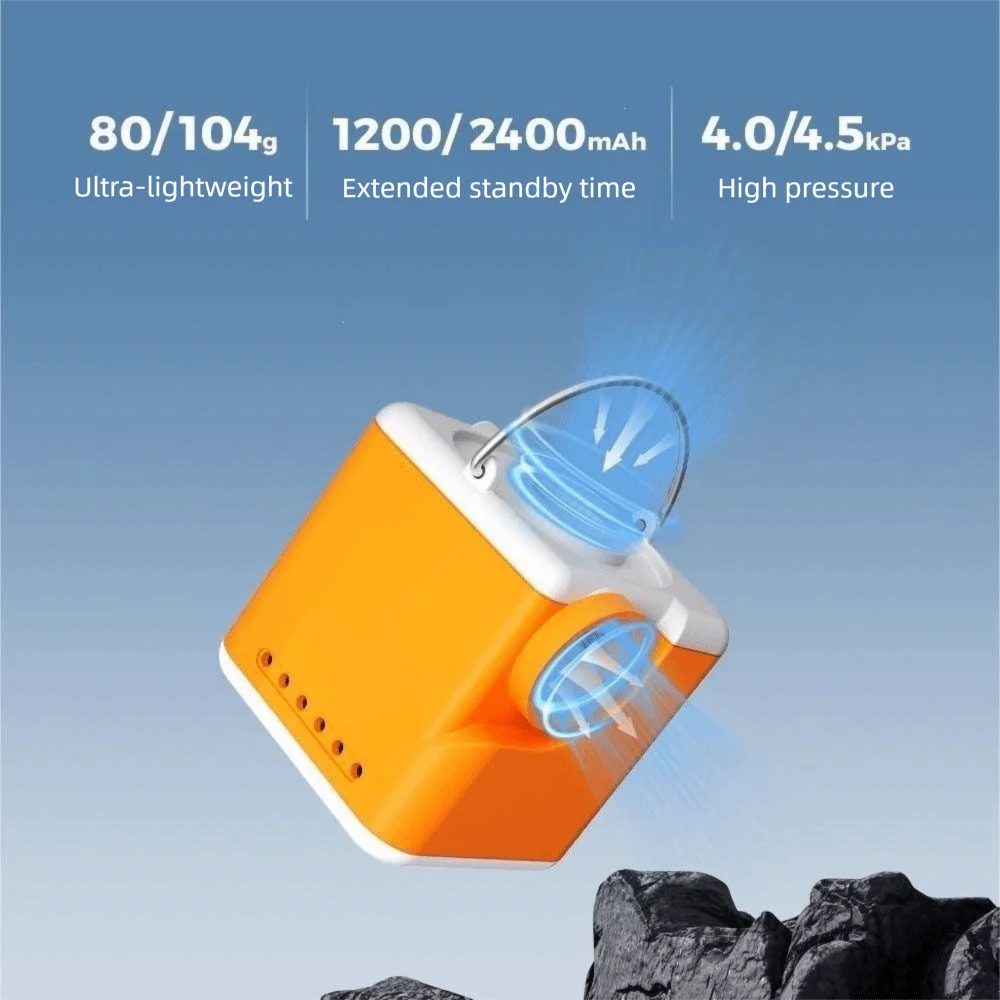 2400mAh Mini Air Pump with Light Long Endurance Portable Air Pump 104g Dual Use Electric Inflator Deflator Vacuum Bag