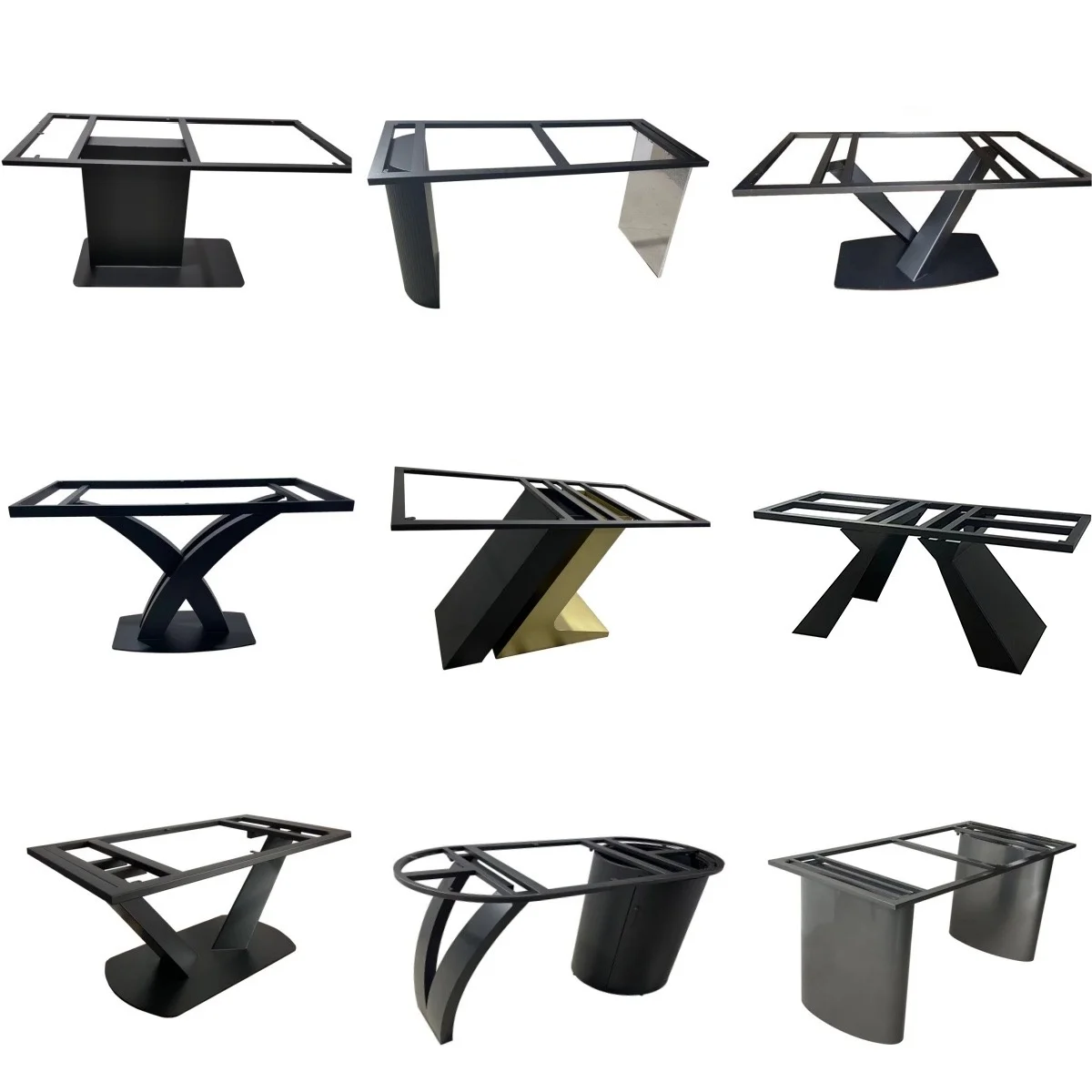 

Spot wrought iron light luxury rock slab table leg bracket marble foot dining coffee table bracket rectangular round