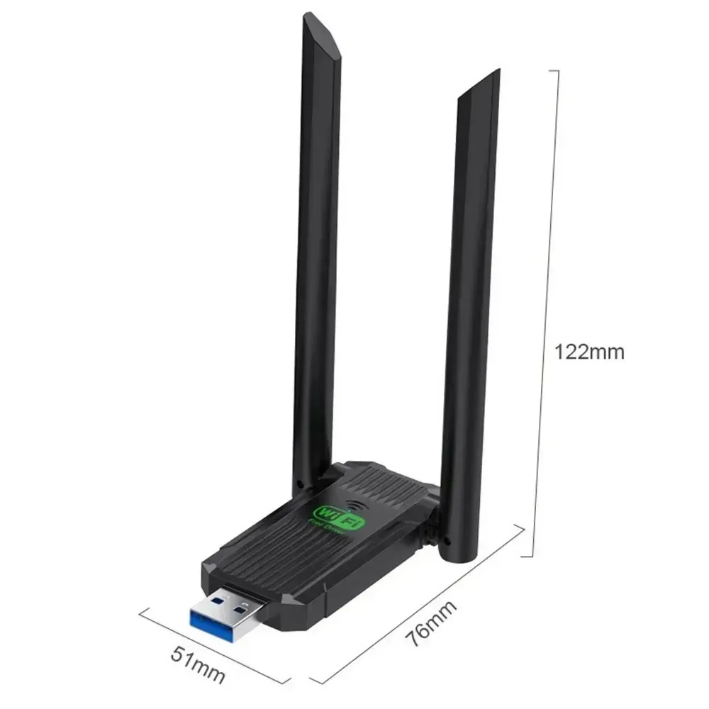 1300Mbps WiFi USB アダプターデュアルバンド 2.4G + 5Ghz Wi-Fi ドングル 2 アンテナ 802.11AC USB3.0 高速ワイヤレスカードレシーバー PC/ラップトップ