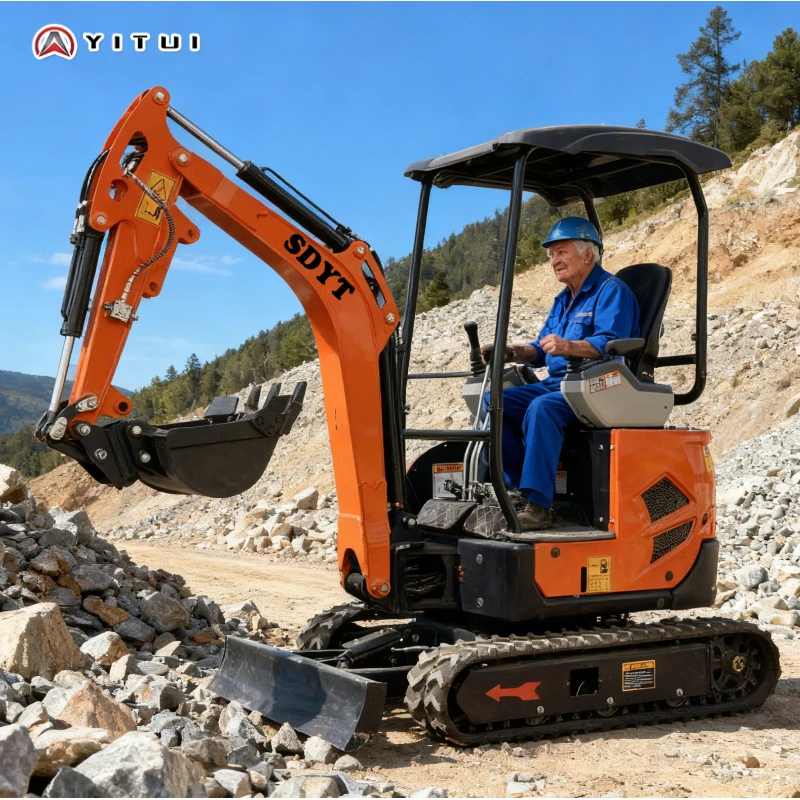 

Multifunctional Mini Excavator 2.6 Ton Crawler Digger – Diesel-Powered With Attachments For Digging Loading Customized