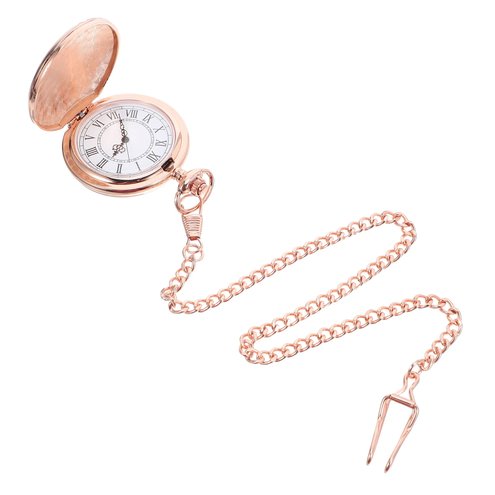 

Vintage Quartz Pocket Watch Chain Men Roman Numerals Smooth Alloy Case Timeless Design Waistcoat Steampunk Costume Gift Present