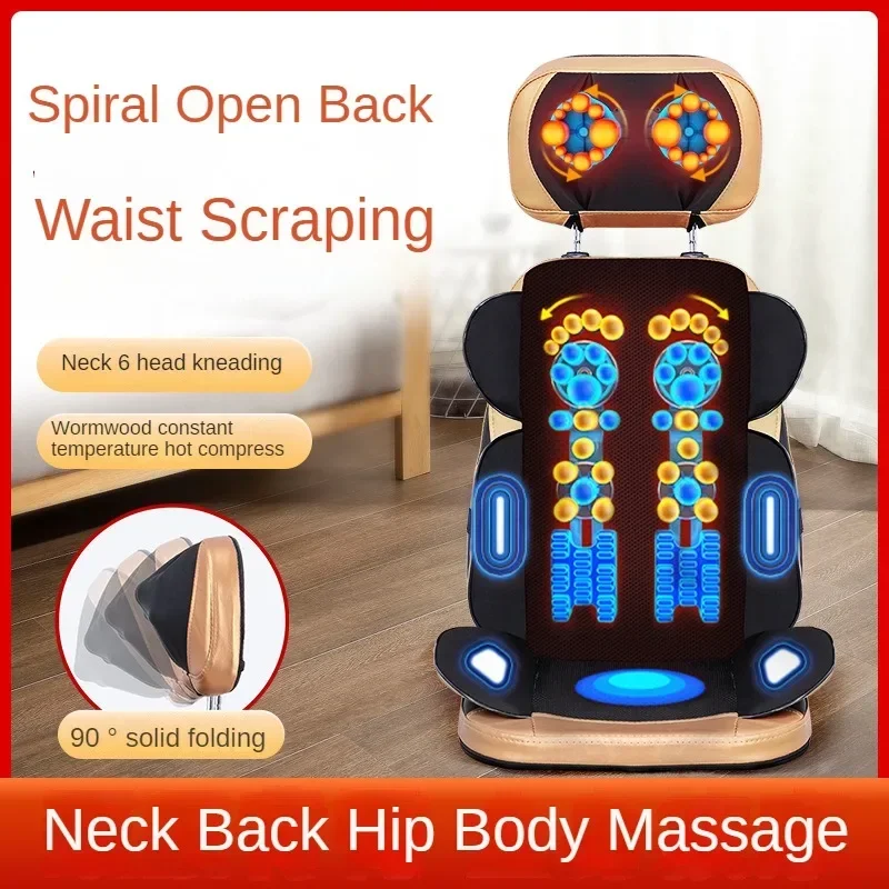 Espiral aberta volta cintura raspagem corpo inteiro multi-função automática coluna cervical volta cintura massagem almofada