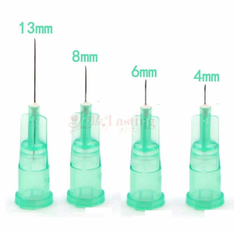 32G 4mm 13mm 6mm 8mm Painless Small Needle Irrigator For Teeth Disposable Syringes Needles Superfine Beauty Needle Eyelid Tool