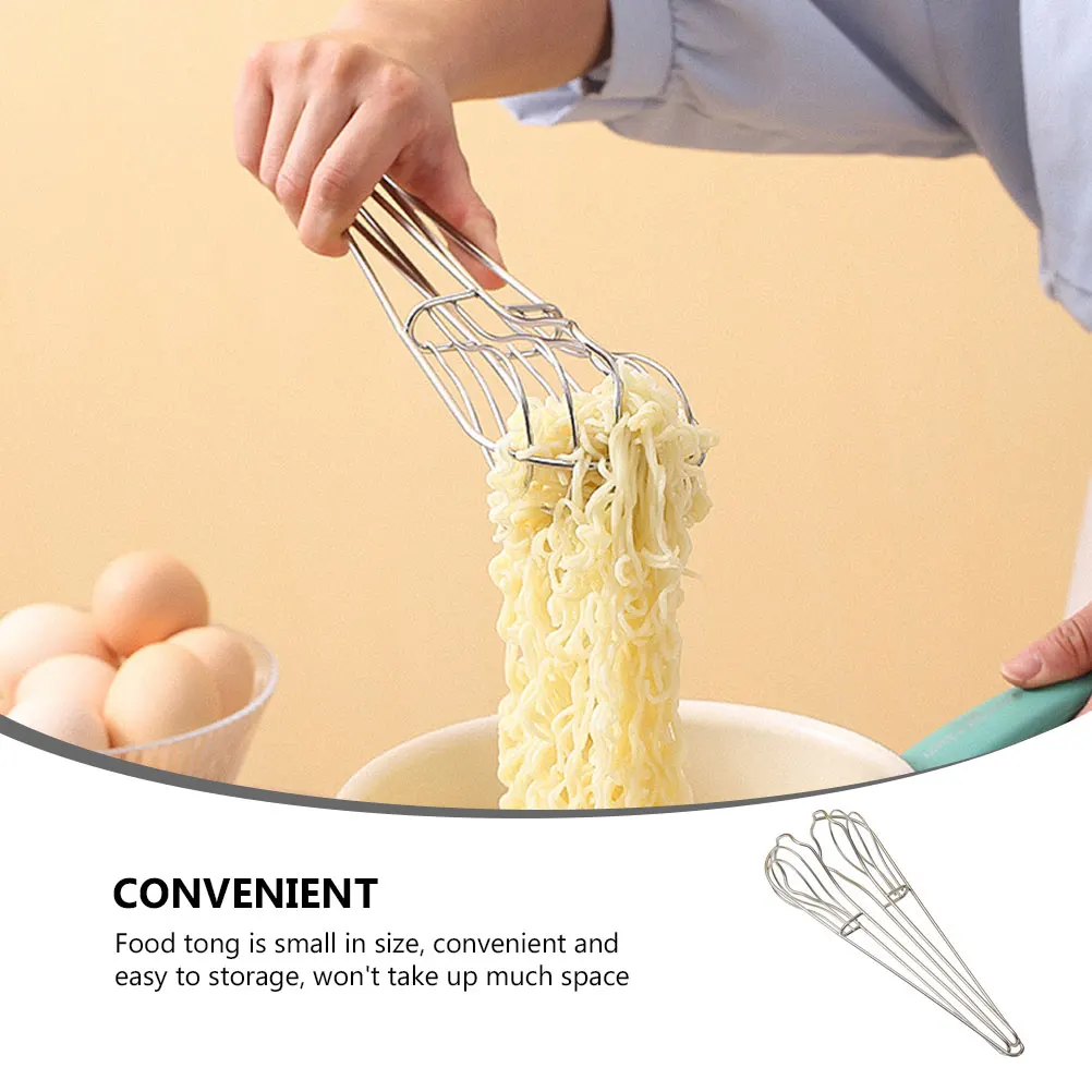 

Stainless Steel Egg Beater Whisk Tool Large Milk Cream Stirrer Noodle Tong Kitchen Supplies Easy Storage Heat Resistant Rust