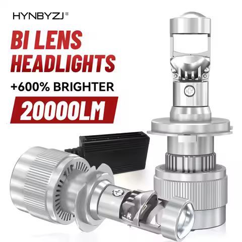 HYNBYZJ H4 H7 Bi LED Projector Lens 20000LM 180W LED Headlights 4300K 6500K Bulbs H8 H9 9005 9006 HB3 HB4 H11 9012 Car Lights
