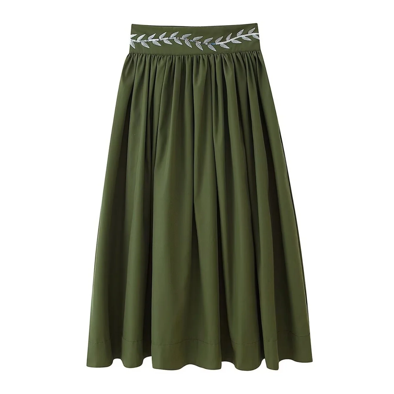 Nuevo traje étnico de falda bordada con lentejuelas pesadas para mujer o chaleco informal para ir al trabajo Falda plisada Vertical para mujer