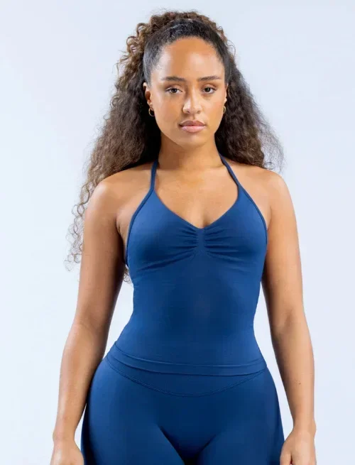 تأثير الخطوط الطويلة Strappy كاميس سترة يوجا رياضية الملابس الداخلية النساء اللياقة البدنية القمم رياضة جميلة الظهر الصدرية تشغيل تجريب الرسن