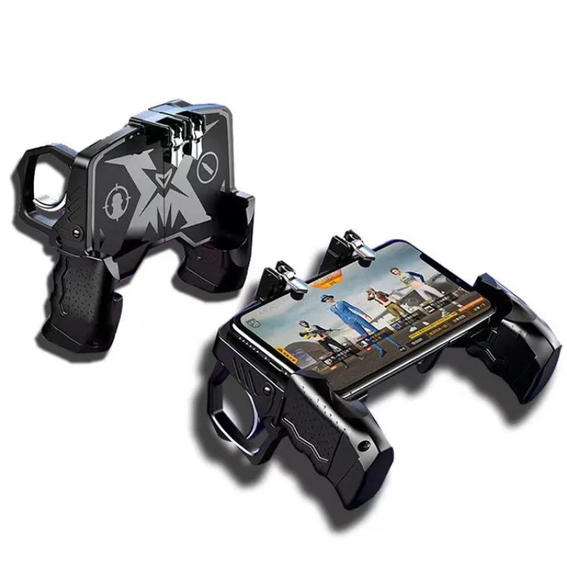 

K21 Mobile Gaming Controller Grip Metal Trigger Physical Button Gamepad for FPS Shooting Games Compatible Android iOS