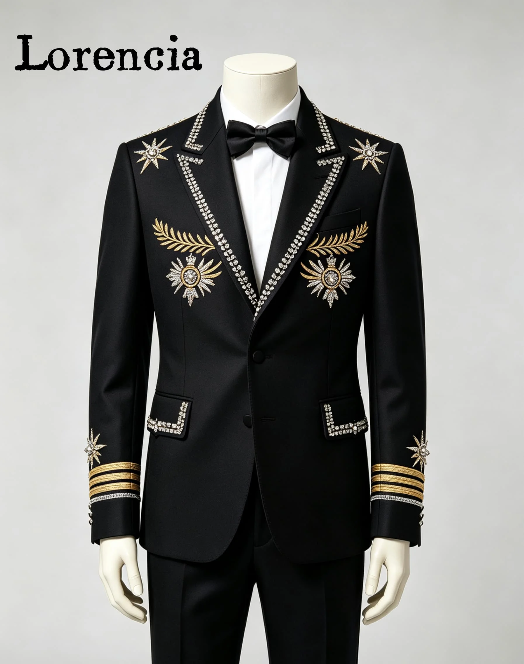 Rhinestone Men Suits 2 Pieces Sets Crystal Groom Wedding Tuxedo Customized Formal Slim Fit Male Party Blazer Pant costumes homme