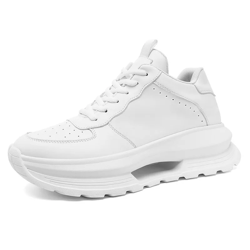 

2026 New Unisex Breathable Hollow Out Sole Elevator Shoes Hidden Height Increase Sneakers for Men Women Comfort Walking Shoes