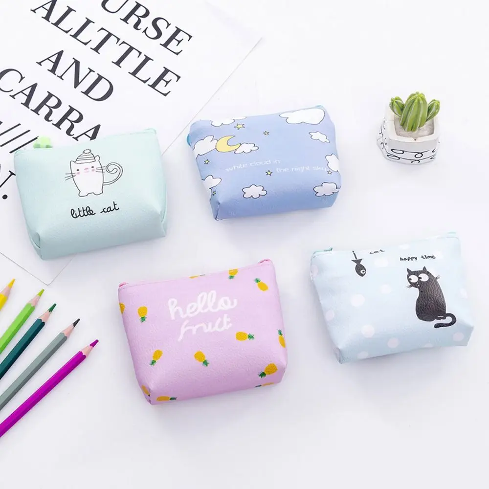 

Coin Purse Star Girls Storage Bags Cat Women Purse Wallets Korean Card Holder Stripe Money Bag Cartoon Coin Purse