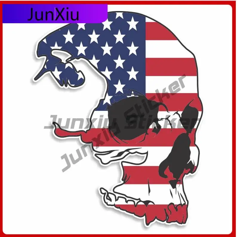 

United States Of America Flag Skull Decal Vinyl Sticker Stars Stripes Usa American Decal Accessories Car Decal For Suv Windshiel