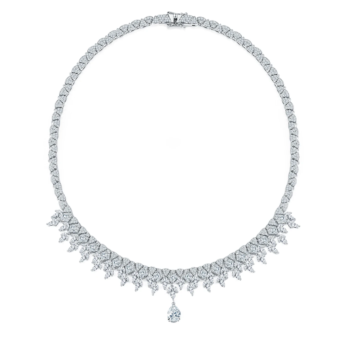 

Round Brilliant Gemstone Lab Made Grown Diamond Jewelry Necklace