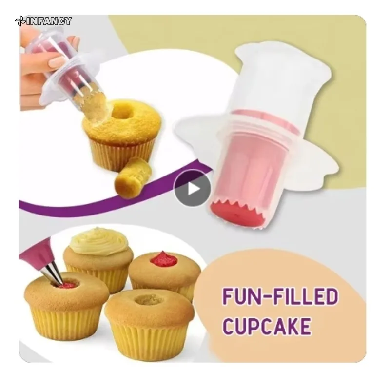 1PC Creative Muffin Cake Hole Digger DIY Pastry Cupcake Cored Remove Device Plunger Cutter Baking Decorating Digging Holes Tools