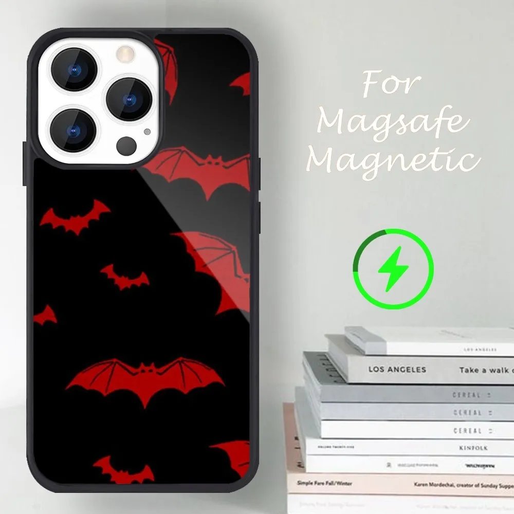 Gothic Vampire Scarlet Art Phone Case For iPhone 14 13 12 11 15 Pro Max Magsafe Magnetic